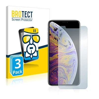 Abbildung von BROTECT Schutzglas für Apple iPhone Xs Max / 11 Pro (3 Stück) Schutzfolie Panzer Folie Glas [Extrem Kratzfest 9H, Anti Fingerprint,