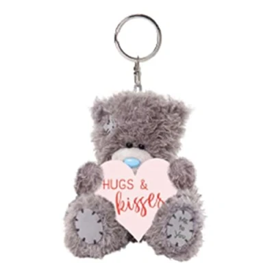 Abbildung von Me to You Tatty Teddy Plüsch Schlüsselanhänger &quot;Hugs and Kisses&quot; Offizielle Kollektion, Grau, Rosa, Einheitsgröße, Modern