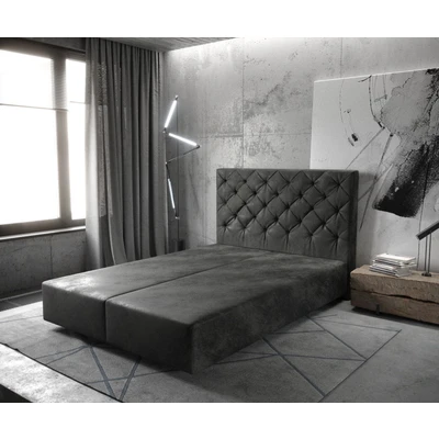 Abbildung von Boxspringgestell Dream Great 140x200 cm Mikrofaser Anthrazit Vintage