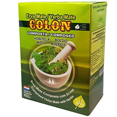 Abbildung von yerba mate tee Colon Menta Boldo 500g Praguya Komposition aus Minze und Kräuter loose leaf 0,5kg