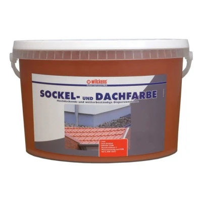 Abbildung von Wilckens Farben Sockelfarbe, 2,5l Sockel Dachfarbe schiefer Sockelfarbe Außenfarbe Ziegelrot