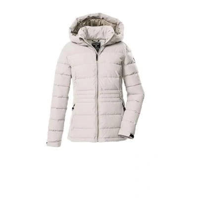 Abbildung von killtec Damen Steppjacke/Jacke in Daunenoptik mit Kapuze KOW 10 WMN QLTD JCKT, weißer Sand, 36, 43302 000