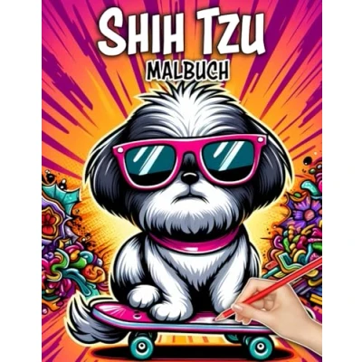 Abbildung von Shih Tzu Malbuch Spaß und Entspannung: Welpen Malvorlagen für Hundefreunde jeden Alters