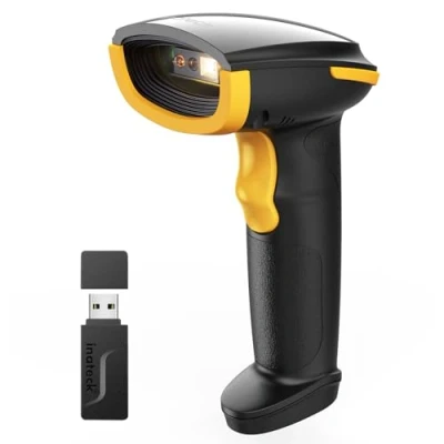 Abbildung von Inateck Barcode Scanner Bluetooth, 1D 2D QR Code Wireless, 1 Aufladung 3 Monate, Handscanner Kabellos mit APP und SDK, BCST 23