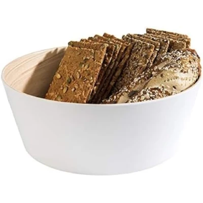 Abbildung von APS Schale „Frida“, Bowl, Melamin Schale, Ø 22 cm, 10,5 cm Höhe, weiß/beige, für 3,4 Liter Inhalt