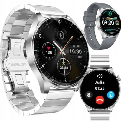 Abbildung von FOREVER smartwatch Grand 2 SW 710 Bluetooth 5.0, Auflösung 412x412 px, 1,45 Zoll TFT Bildschirm, 300 mAh Akku, Musiksteuerung, Schrittzähler etc. wasserdicht IP67, Fitnessuhr, Pulsometer, Benachricht