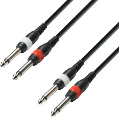 Abbildung von Adam Hall Cables 3 STAR TPP 0100 Twin Kabel 2 x Klinke TS auf 1 m