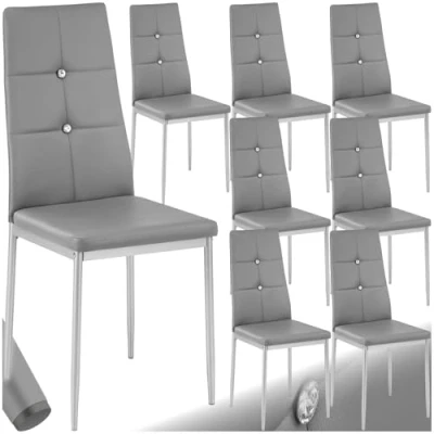 Abbildung von tectake Esszimmerstuhl Julien (8er Set, 8 St), Gepolstert