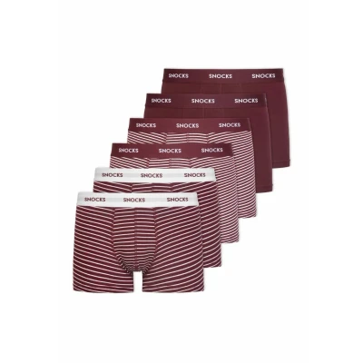 Abbildung von Snocks 6 PACK Panties, Herren, Größe: Medium, Rote streifen