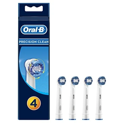 Abbildung von Oral B Precision Clean Ersatz Zahnbürstenköpfe für elektrische wiederaufladbare Zahnbürsten, tiefe und präzise Reinigung, 4 Stück