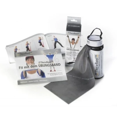 Abbildung von TheraBand Physiobänder Übungsband in Türank ANTHRACITE/WHITE