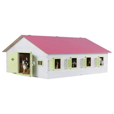 Abbildung von Kids Globe Pferdestall mit 7 Boxen 1:24