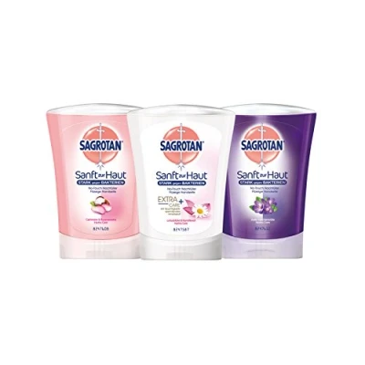 Abbildung von Sagrotan NoTouch Nachfüll Pack mit 3 Sorten (Cashmere &amp; Rose Lotusblüte Zarte Veilchenblüte)