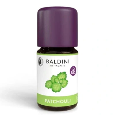 Abbildung von Baldini Bio Patchouli Öl 5ml 100% Naturreines Ätherisches Lebensmittelqualität Vegan für Speisen, Getränke &amp; Aroma Diffuser aus Indien