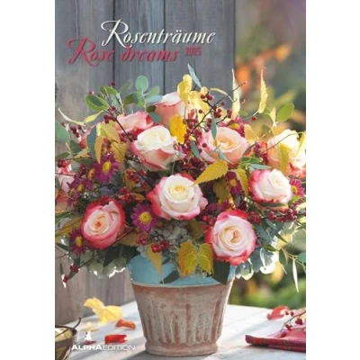 Abbildung von Alpha Edition Rosenträume 2025 Bildkalender, 23,7x34cm, Wandkalender mit Platz für Notizen und vielen Infos, schöne Rosen Bilder, deutsches Kalendarium Ferientermine DE/AT/CH