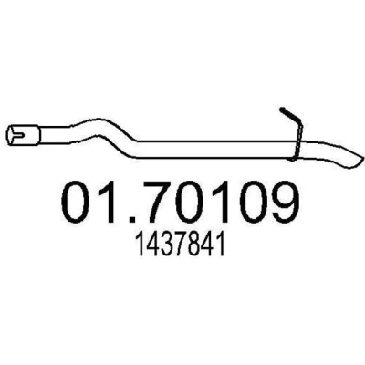 Abbildung von MTS 01.70109 Abgasrohr 880 hinten für Endschalldämpfer FORD: Transit Connect Mk1 Kastenwagen, Tourneo