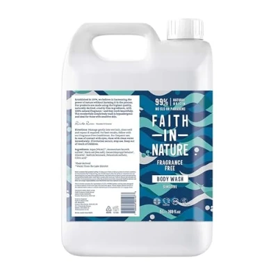 Abbildung von Faith In Nature Natural Fragrance Free Body Wash, Sensitive, Vegan &amp; Cruelty Free, No SLS or Parabens, 5L Refill Pack