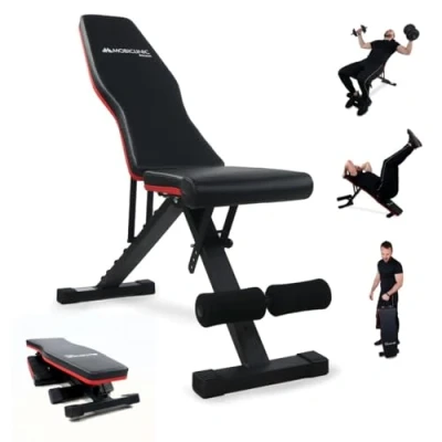 Abbildung von Mobiclinic® fitness, Hantelbank, Klappbar, 200kg belastbar, Sitz und rückenlehne verstellbar, Flexfit, Multifunktional, Europäische marke, Ganzkörpertraining, Stark stabil, Home gym