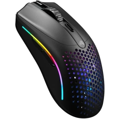 Abbildung von Glorious Model O 2 Mini Wireless Gaming Maus Leichte 57g, bis 210 Stunden Akkulaufzeit, Dual 2.4 GHz und Bluetooth 5.2, optischer Sensor mit 26K, 80M Klicks, 6 Tasten, FPS Schwarz