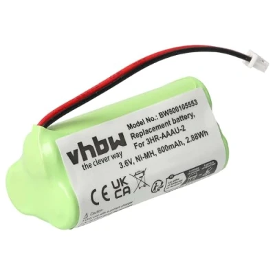 Abbildung von vhbw 1x Akku kompatibel mit Bang &amp; Olufsen BeoCom 2 schnurlos Festnetz Telefon (800 mAh, 3,6 V, NiMH) Ersatz für 3HR AAAU