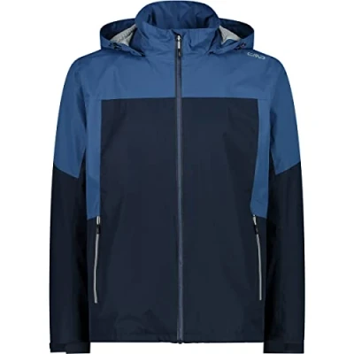 Abbildung von CMP Reißfeste Herrenjacke mit abnehmbarer Kapuze, Schwarz Blau, 46