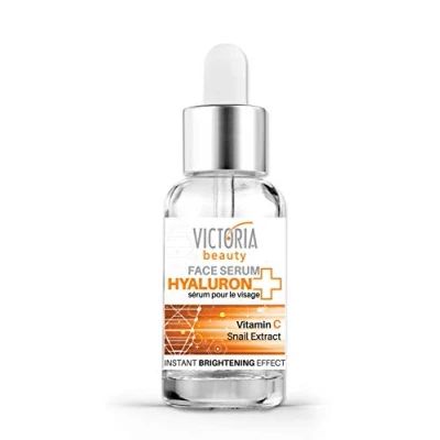 Abbildung von Victoria Beauty Hyaluron Serum hochdosiert mit Vitamin C, Anti Aging Hyaluronsäure Ge sichtsserum Schneckenschleim für junges Gesicht und strahlende Haut, 20 ml