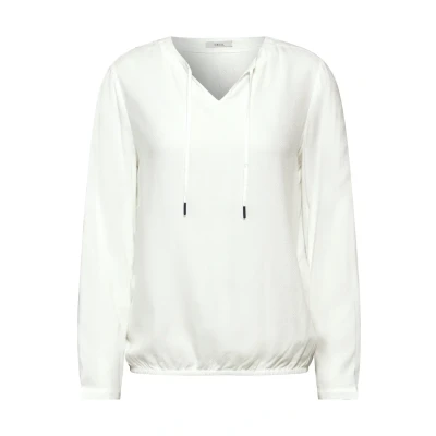 Abbildung von Cecil MIT Elastischem SAUM Langarmshirt, Damen, Größe: Large, Weiß