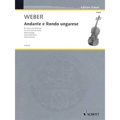 Abbildung von Andante und Rondo ungarese: Viola Orchester. Klavierauszug mit Solostimme. (Edition Schott)