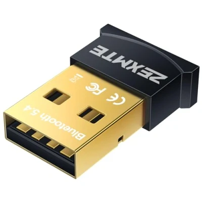 Abbildung von ZEXMTE USB Bluetooth Adapter für PC 5.4 Dongle Receiver Plug and Play Transmitter Desktop, Laptop, Maus, Tastatur, Headsets, Lautsprecher Unterstützung Windows 11/10/8.1/7