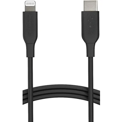 Abbildung von Amazon Basics USB 2.0 Typ C auf Lightning Kabel (MFi zertifiziert), 1.8 m, Schwarz