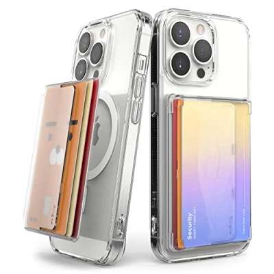 Abbildung von Ringke Magnetic Card Holder Side Slot [Clear Mist] Kartenetui Magnet Handy Wallet Kartenhalter Kompatibel mit MagSafe HandyHülle