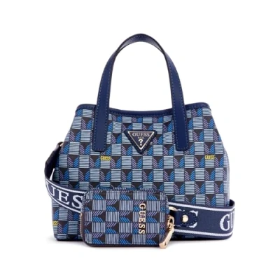 Abbildung von Guess WAVE MINI TOTE SET Handtasche, Damen, Größe: One Size, Blue