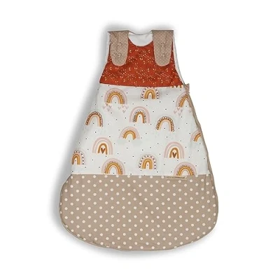 Abbildung von ULLENBOOM Sommerschlafsack Baby Regenbogen (Made in EU) Aus OEKO TEX Materialien 0,5 TOG, Schlafsack für Babys und Neugeborene, Größe: 56/62, 0 3 Monate
