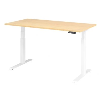 Abbildung von Hammerbacher Schreibtisch XDKB16 Ahorn/Weiß