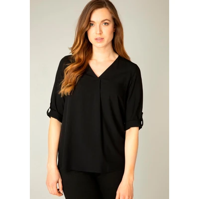 Abbildung von BASE Level YANI Bluse, Damen, Größe: 44, Black