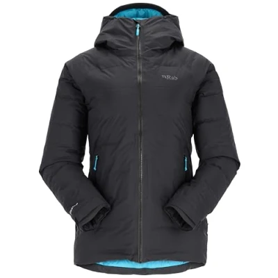 Abbildung von Rab Damen Valiance wasserdichte Daunenjacke, Schwarz (Aquamarin), 36