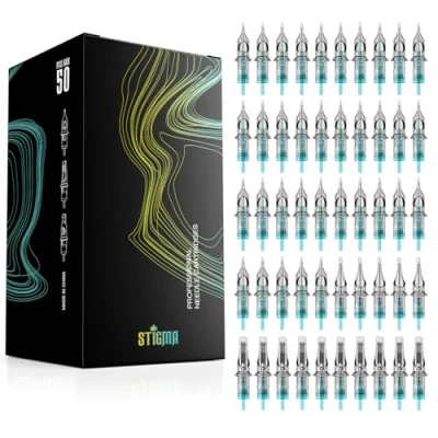 Abbildung von 50 Pcs Tattoo Cartridges Nadeln Einweg Mixed #12 Standard Patronen 3RL 5RL 7RL 9RL 5RS 7RS 7RM 9RM 9M1 EN02B 50KITEU N