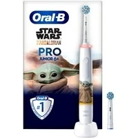 Abbildung von Oral B Junior Pro Grogu/Star Wars 1 Handstück, 2 Aufsteckbürsten, Ladestation
