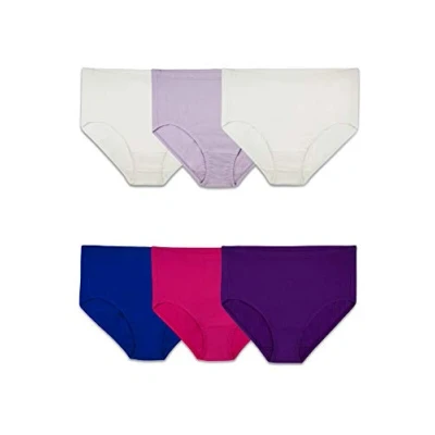 Abbildung von Fruit of the Loom Women&#039;s Underwear Breathable Panties (Regular &amp; Plus Size) Colors May Vary, Brief, 11, Cotton Mesh 6 Pack Size Brief