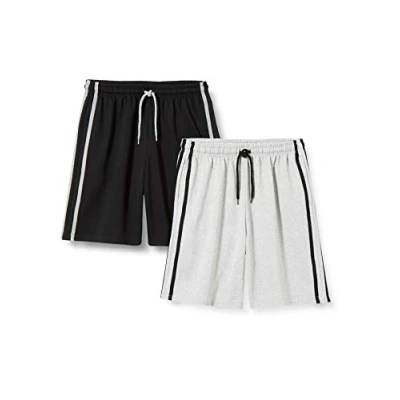 Abbildung von FM London Herren 2 Pack Loungewear Shorts, Schwarz/Grau, M