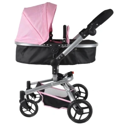 Abbildung von Puppenwagen und Buggy Bandits and Angels 2in1 Softpink rosa