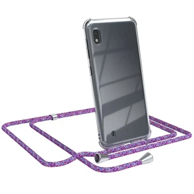 Abbildung von EAZY CASE Handykette kompatibel mit Samsung Galaxy A10 Handyhülle Umhängeband, Handykordel Schutzhülle, Silikonhülle, Hülle Band, Stylische Kette für Smartphone, Unicorn