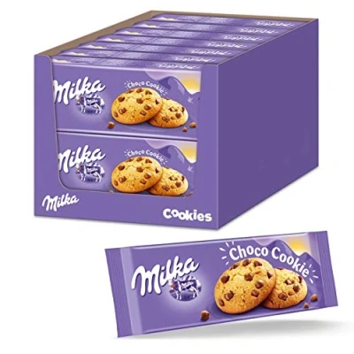 Abbildung von Milka Choco Cookies 14 x 168g, Kekse mit Alpenmilch Schokoladenstückchen, Leckeres Knabbergebäck Schokolade