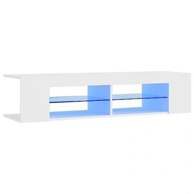 Abbildung von vidaXL TV Schrank mit LED Leuchten Weiß 135x39x30 cm (1 St)
