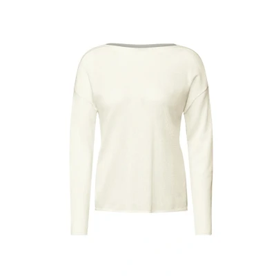 Abbildung von Cecil MIT MESH Strickpullover, Damen, Größe: XL, Weiß