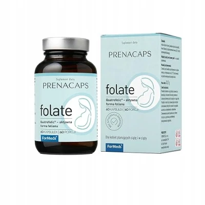 Abbildung von Folat Quatrefolic aktive Form von 60 Kapseln Portionen 20,7 g Prenacaps ForMeds