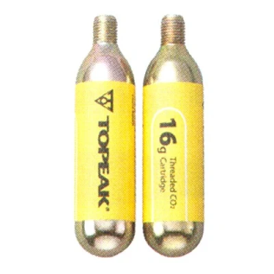 Abbildung von Topeak Kartuschen 2er Set 16 g CO2 mit Gewinde, silber, TC0T 2