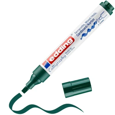 Abbildung von edding 1455 kalligrafie marker flexibel flesgroen 1ST 1 5 mm / 4 1455025