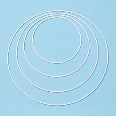 Abbildung von Hobbyfun Metall Ring 15 cm, Weiss Beschichtet