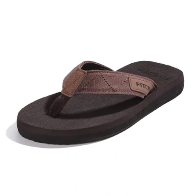Abbildung von FITORY Herren Flip Flops Beach Sandalen Surfen Zehentrenner Sommerschuhe, Braun, 40 EU